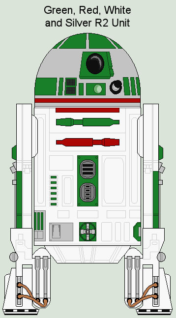 Grey R2 Unit Green, Red, White and Silver R2 Unit by MarcusStarkiller on DeviantArt