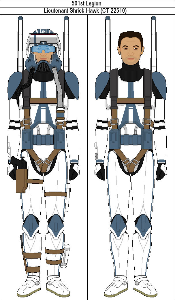 Lieutenant Shriek-Hawk (CT-22510) by MarcusStarkiller on DeviantArt