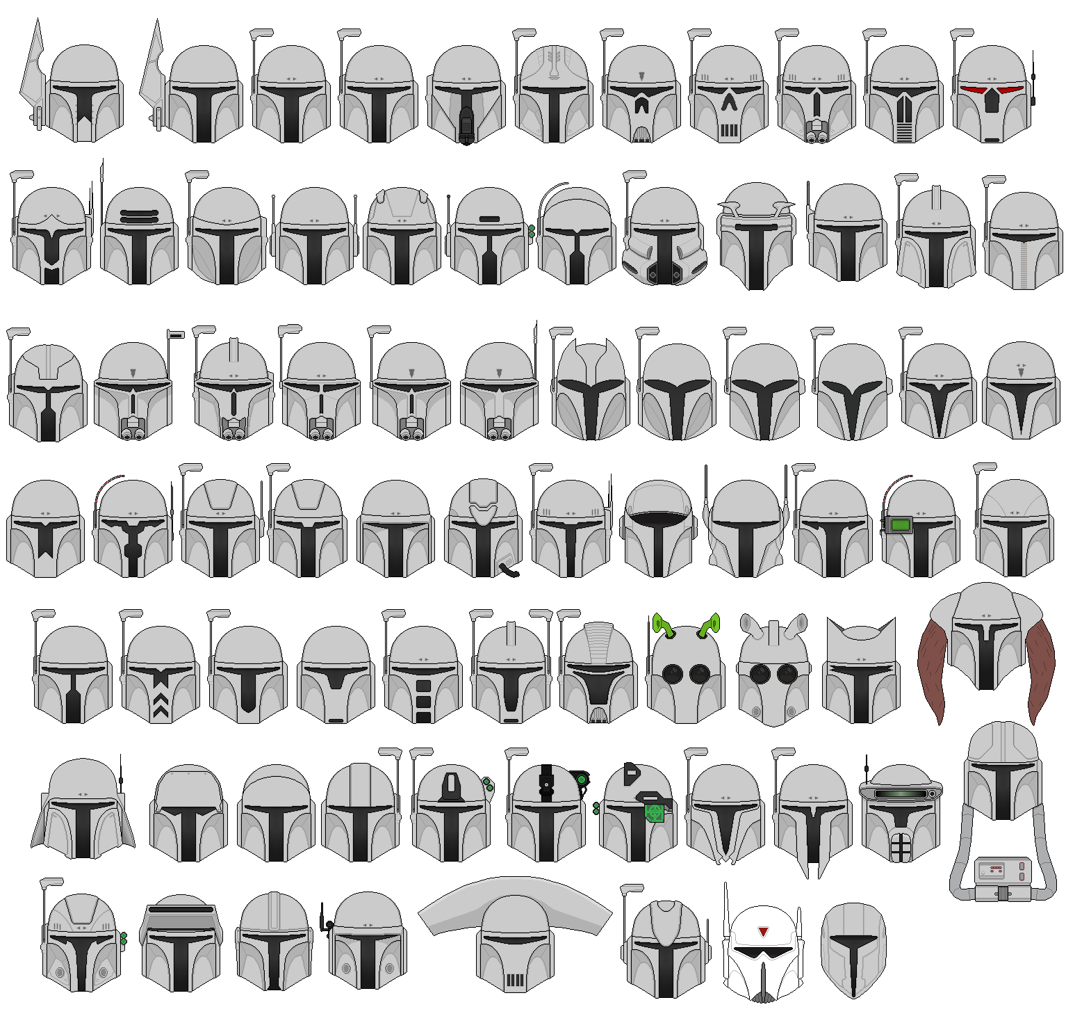 Mandalorian Helmets by MarcusStarkiller on DeviantArt