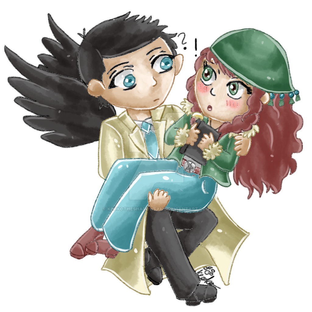 Cas and Serena Crayon Style!