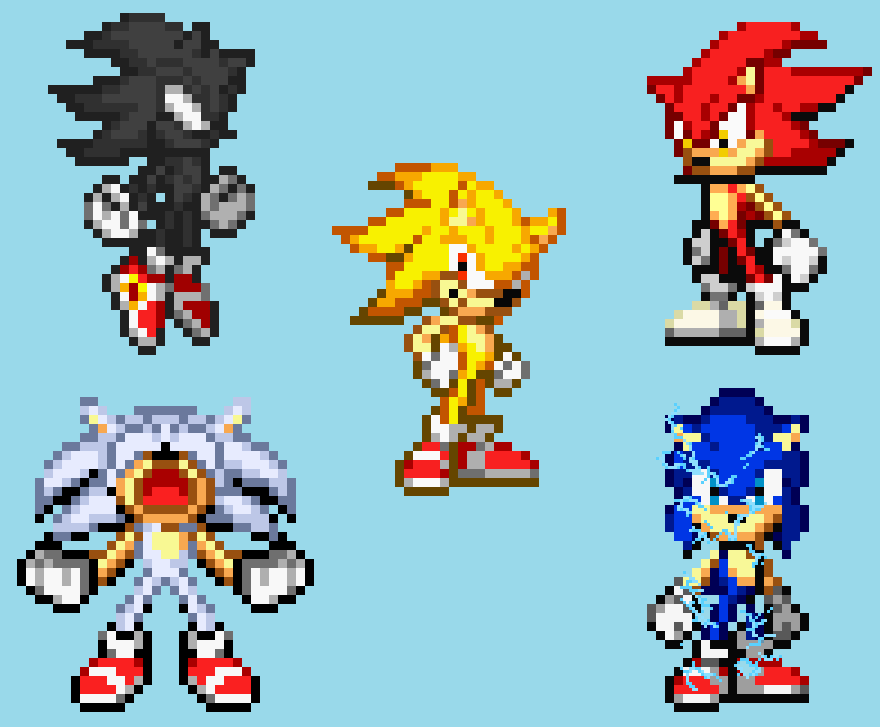Sonic evolution powers Sprites by Lukimalfa on DeviantArt