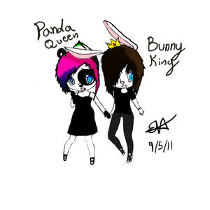 Panda Queen and Bunny King c: