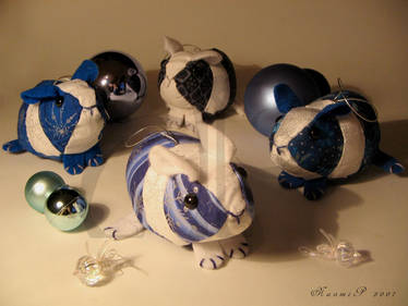 Blue Guinea Pig Ornaments