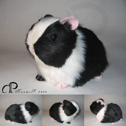 Black+White Guinea Pig Plush