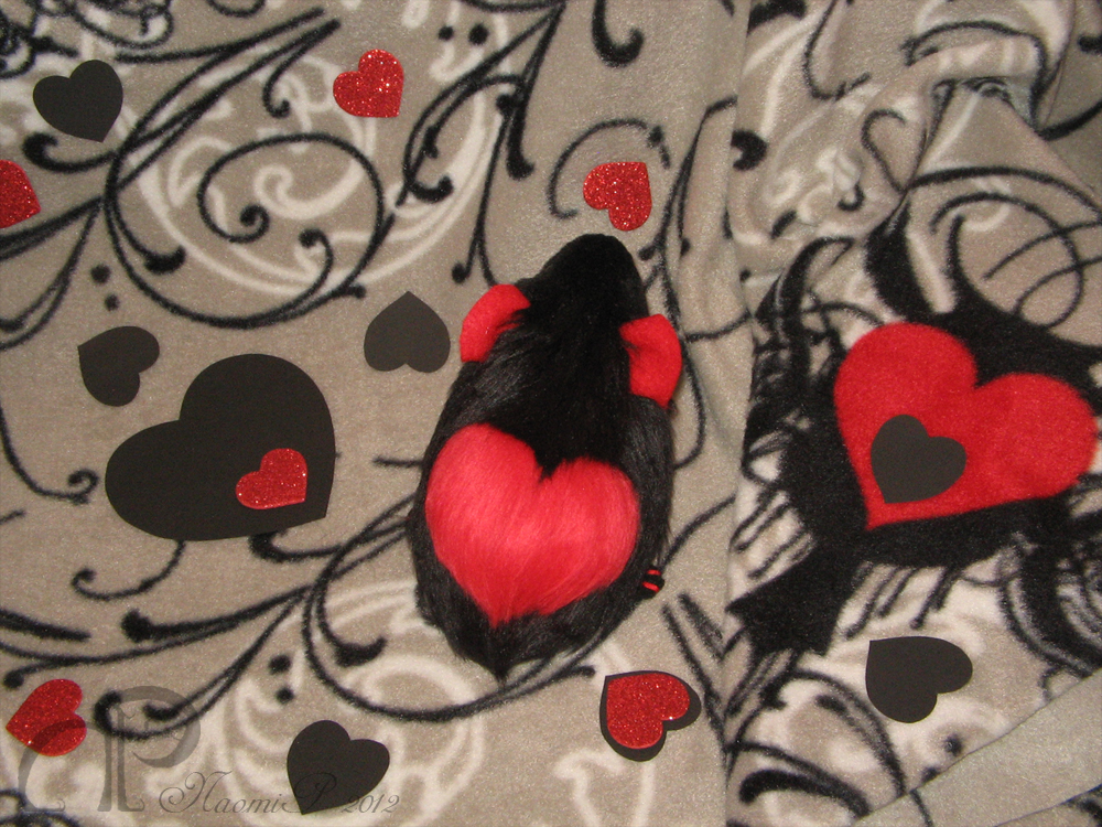 I :heart: Guinea Pigs Plushie - Black + Red Heart