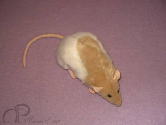 Beige Half-Hooded Rat Plushie