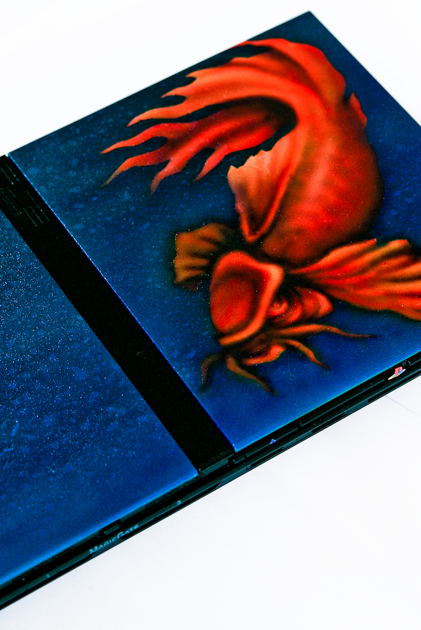 Airbrushed PS2 console