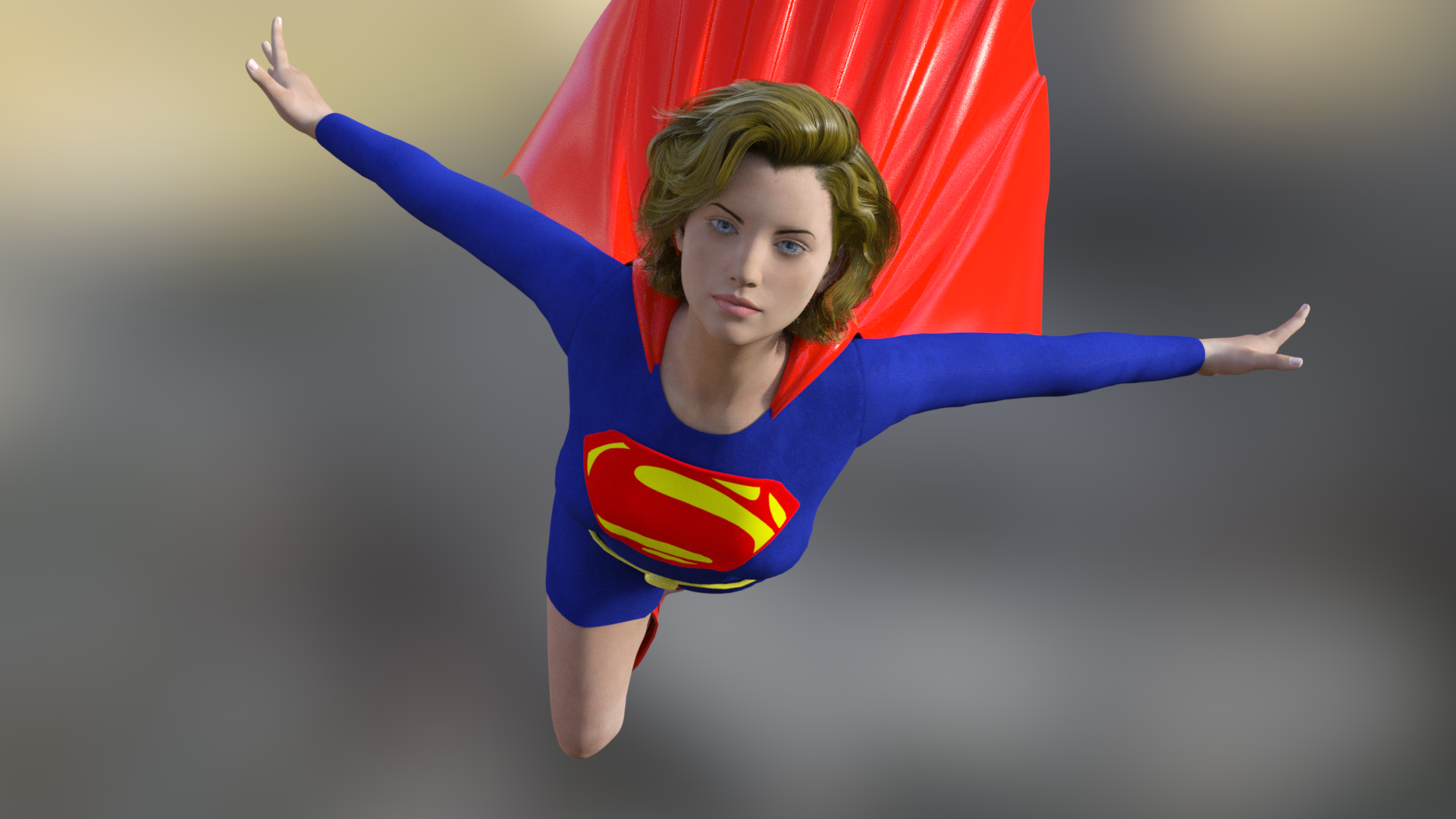 Supergirl flying by Granleon on DeviantArt 