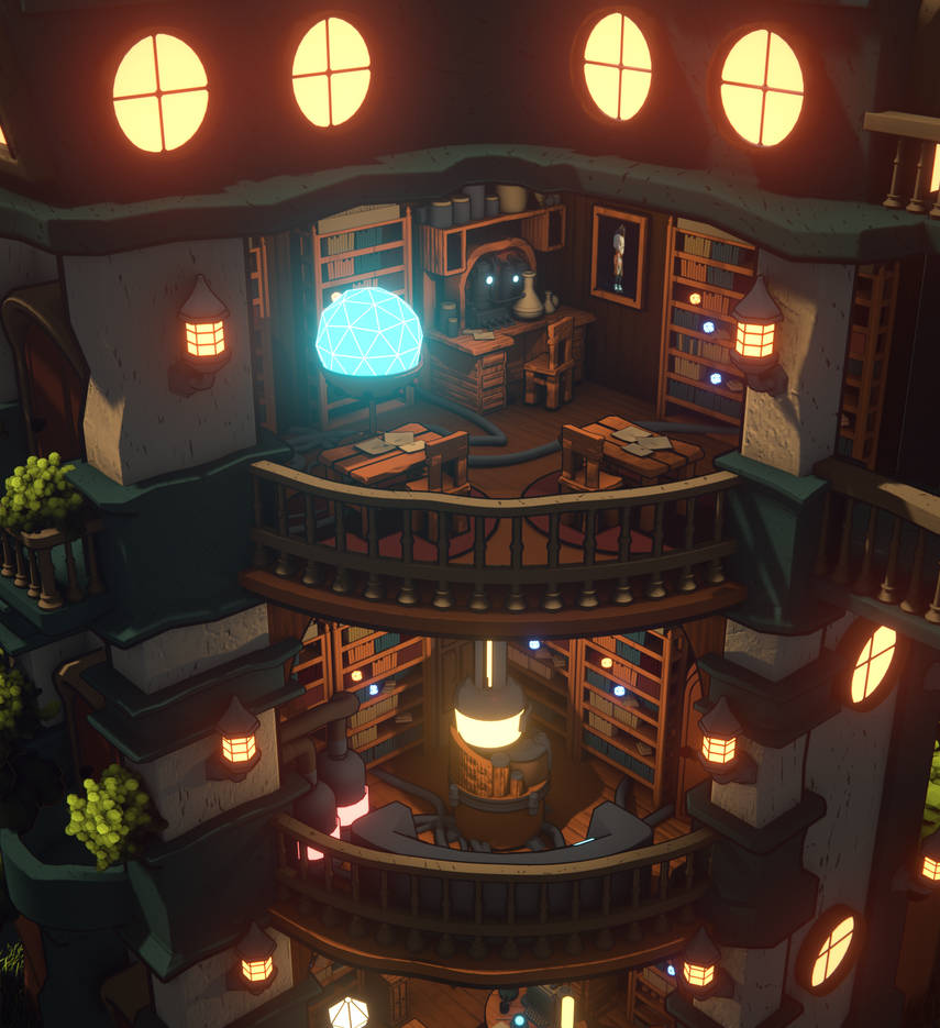 Library_p3 by 3DRamenArt on DeviantArt