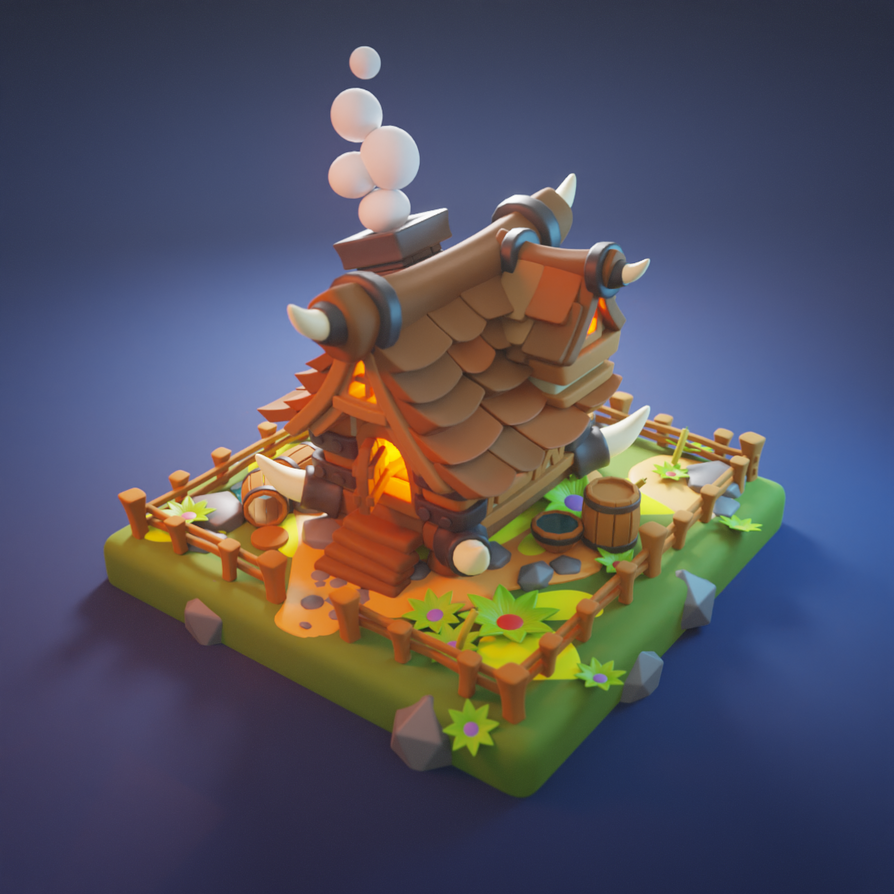 Stylized House by 3DRamenArt on DeviantArt