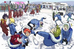 Zaft vs Omni snowball fight