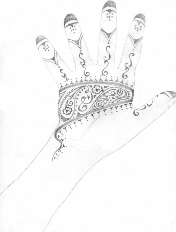 hennaed hand