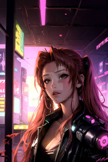 Aerith in the Neon City