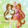 Levy and Flora Winx collab :3