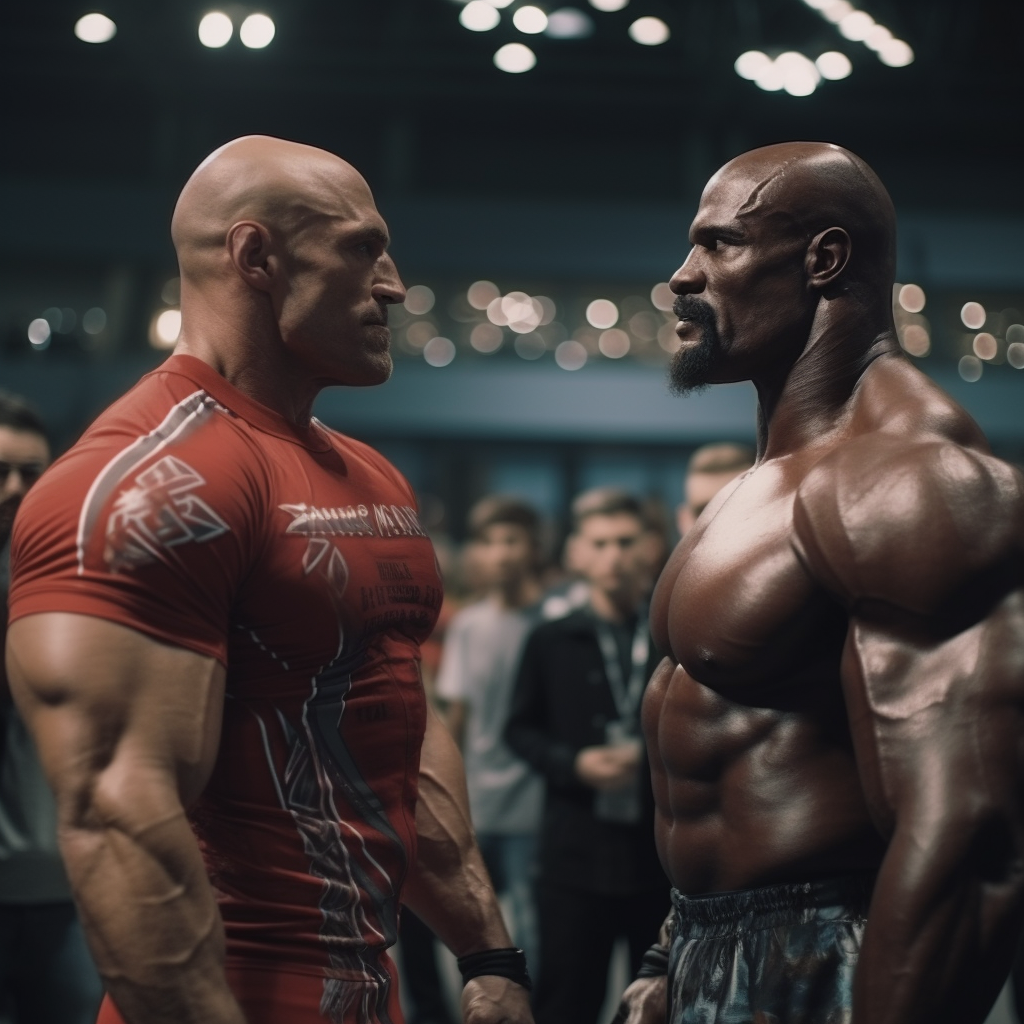 Bodybuilder Defeatec Bodybuilders about to fight by bdybuildingwrestling on DeviantArt