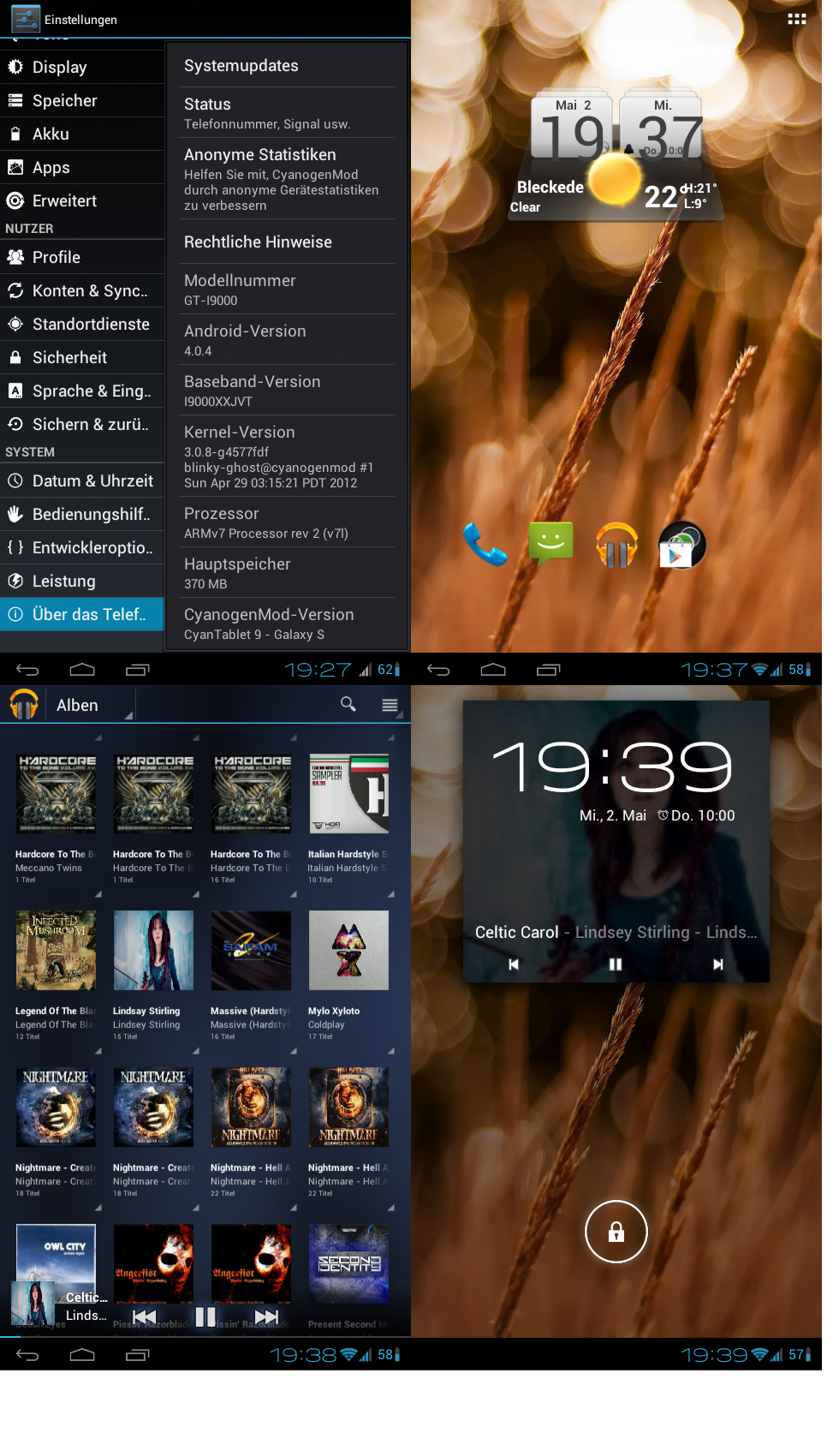 Cyanogen Tablet - Tablet UI for Galaxy S