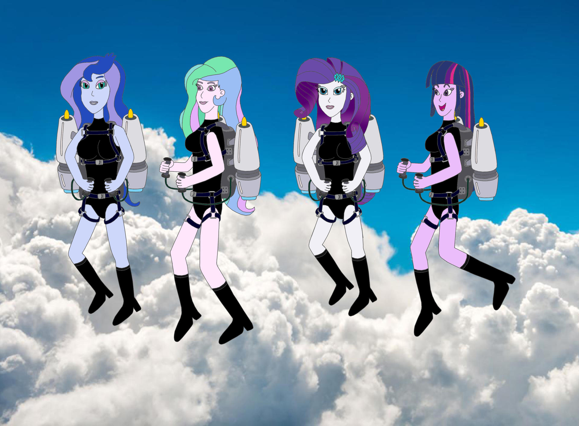 MLP Jetpack Girls Color BG4 EqG Black by Flood7585 on DeviantArt