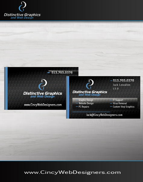 Distinctive Graphics and Web Design Business Cards