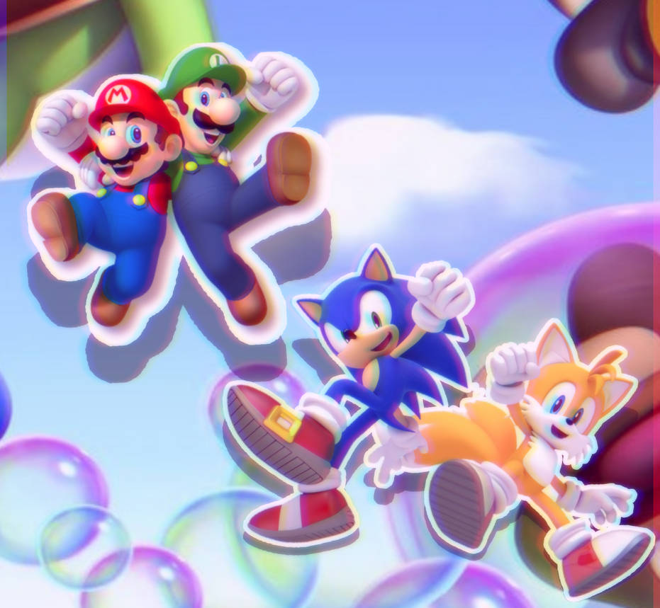 (ET) mario luigi and sonic tails by eeveerose340 on DeviantArt