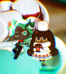 mint choco cookie x cocoa cookie (ET)