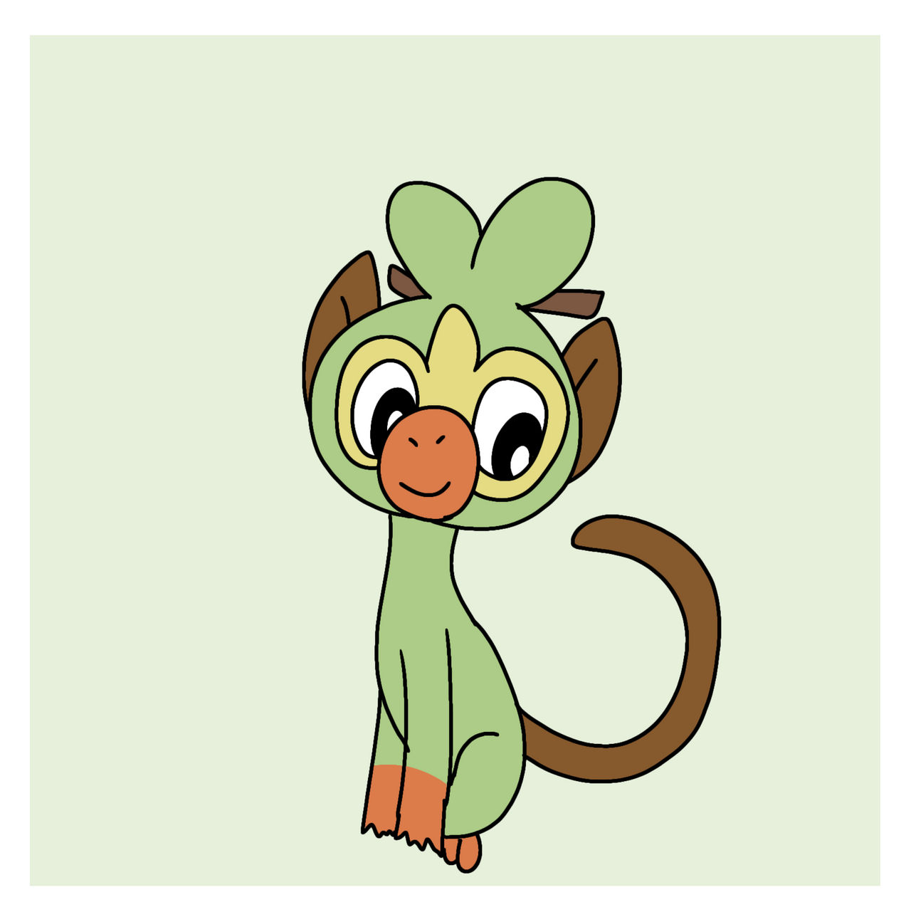 Grokey Face Grookey by eeveerose340 on DeviantArt