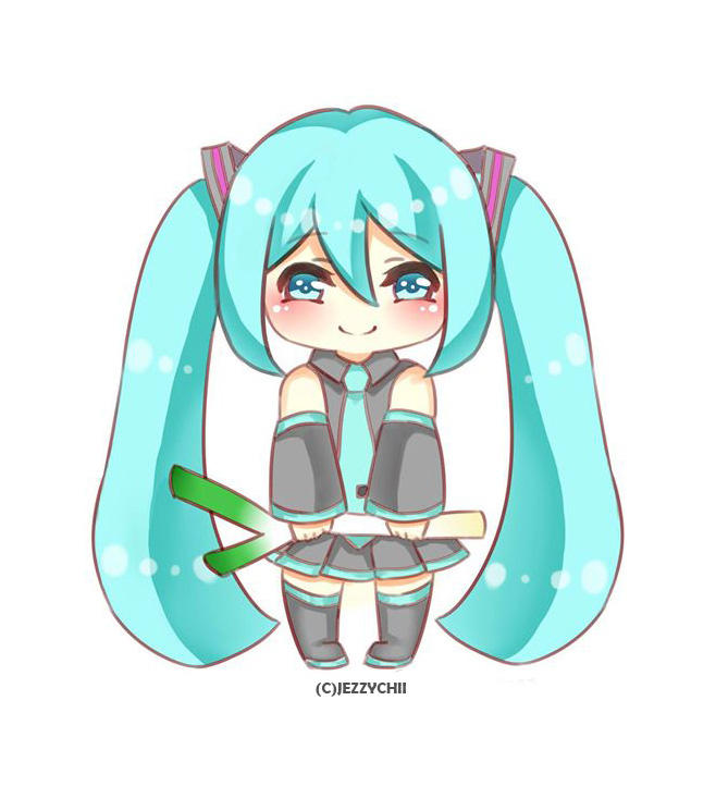 Chibi Hatsune Miku By JezzyChii On DeviantArt chibi-hatsune-miku-by-jezzychii-on-deviantart