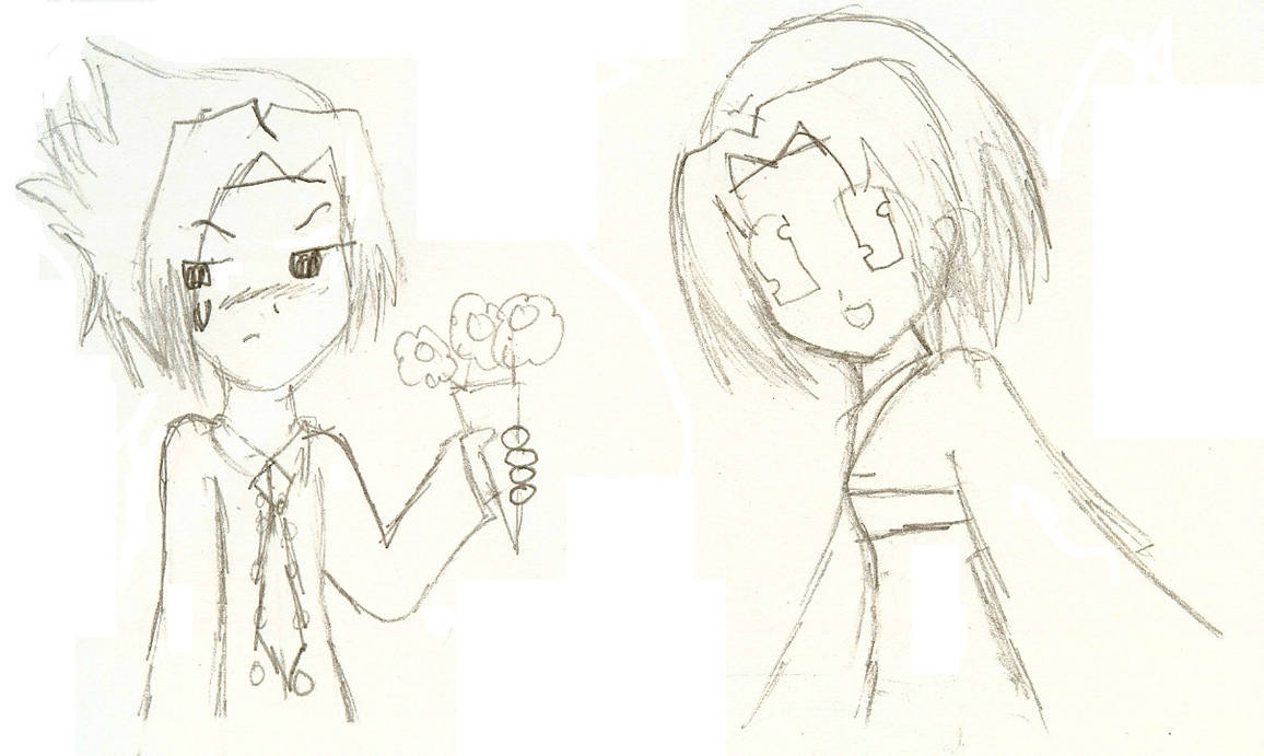 sakura and sasuke sketch