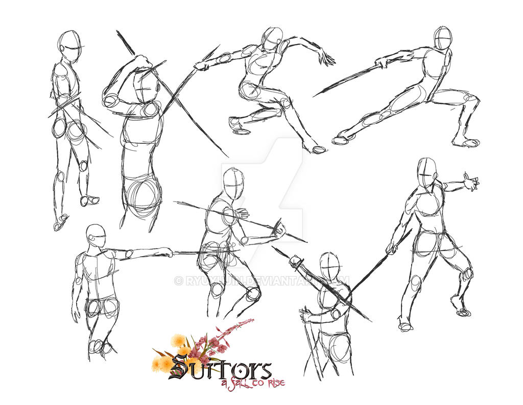 Suitors Behind the Scenes - Fight Pose Sketches by Ryuyujin on DeviantArt