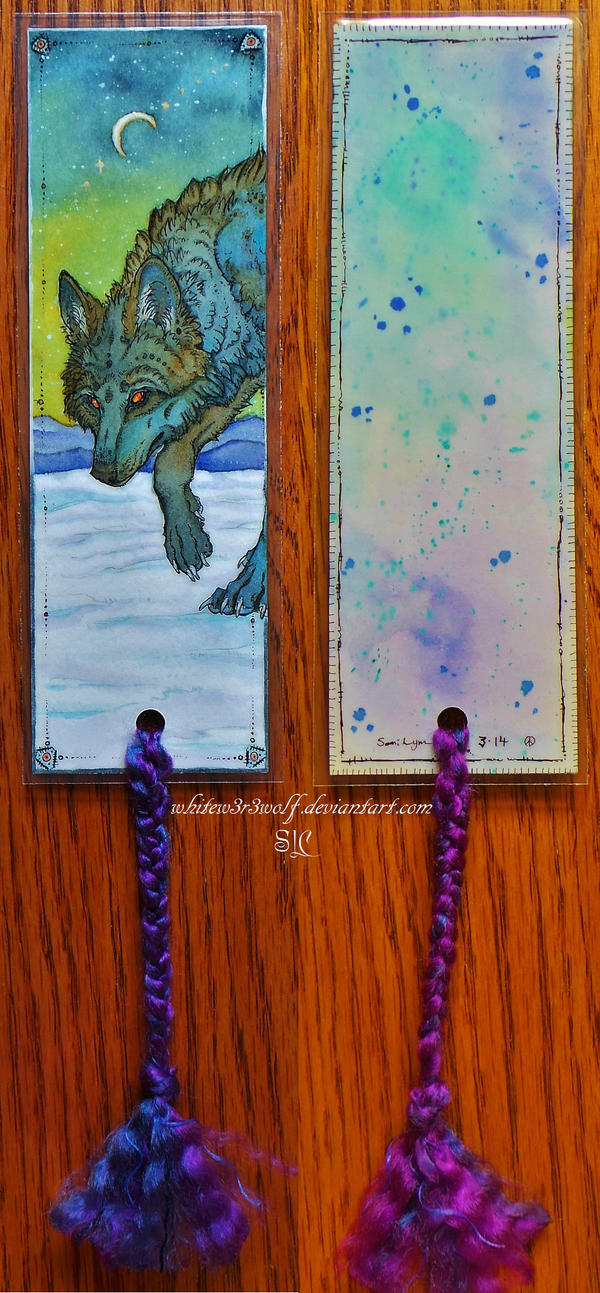 Black wolf Bookmark