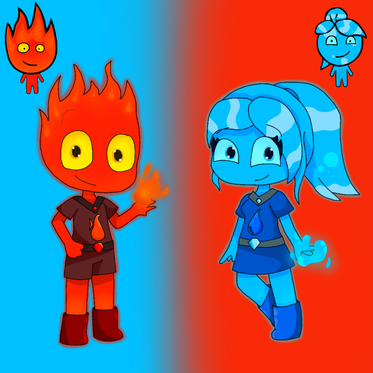 Fireboy Inflation Fireboy and Watergirl AUs by WL2489 on DeviantArt