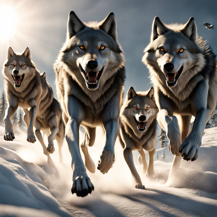 Running With Wolves As The Whole World Fled by PromptDaddy on DeviantArt
