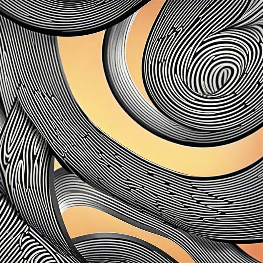 Draw a series of Escher-like infinite loops at the by PromptDaddy on ...