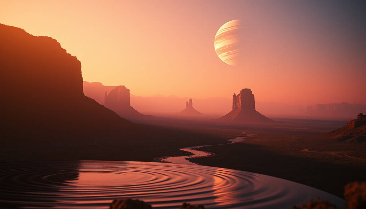 Heat shimmer ripples near distant formations by SUICIDEEMOJI on DeviantArt