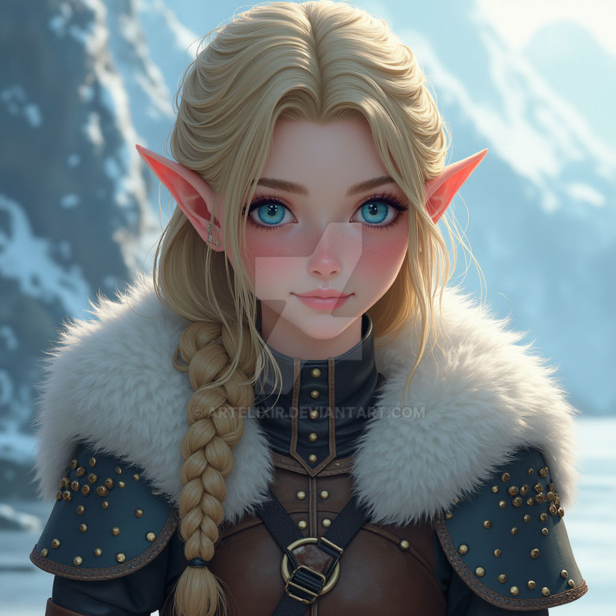 The Winter Elven Warrior by ArtElixir on DeviantArt