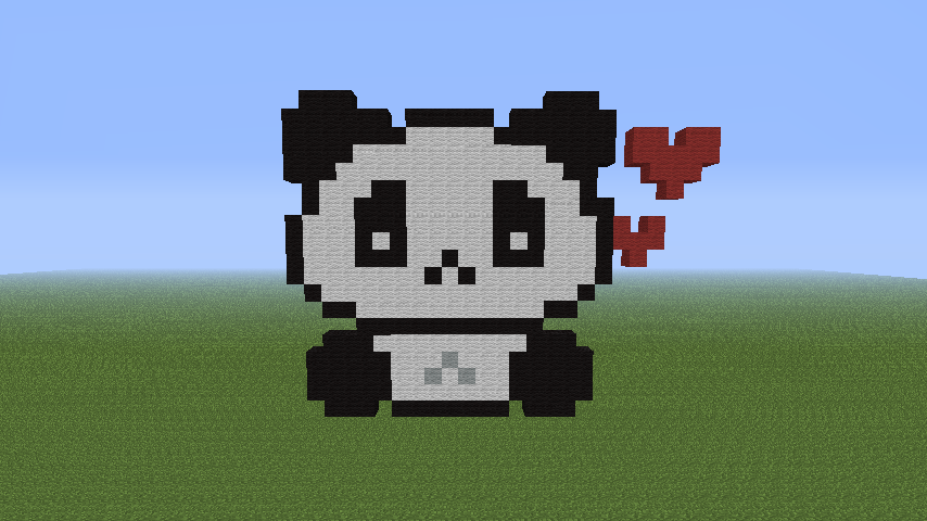 Minecraft Panda Pixel Art.