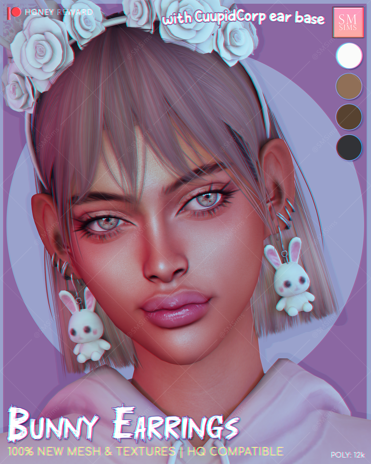 TS4 | Bunny Earrings by SMsims on DeviantArt