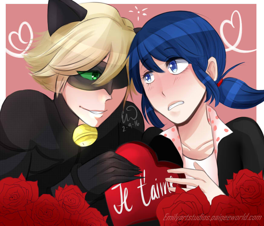 Miraculous Ladybug: Marinette and Chat Noir by batensan on DeviantArt