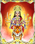 Durgatinashini - goddess of preservation (Durga) by theeditorpanda