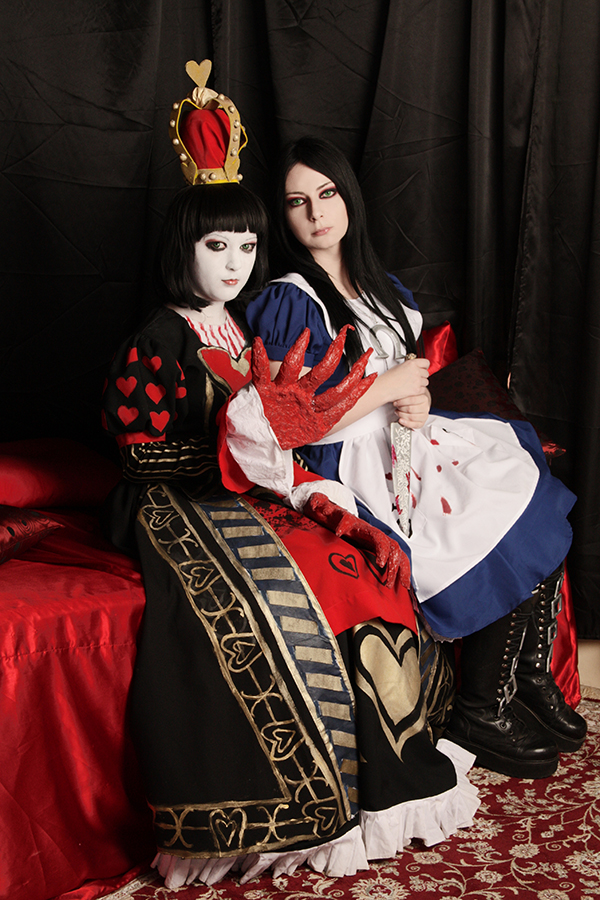 Alice Liddell and Queen of Hearts