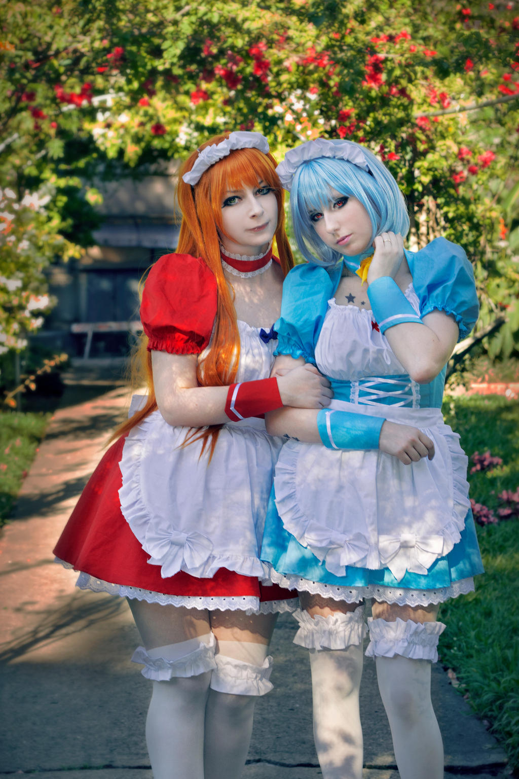 Asuka and Rei maids