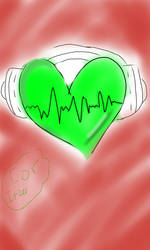 Unfinished Musical Heart With Headphones