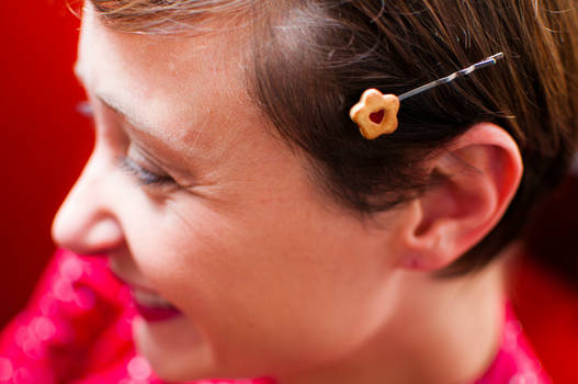 Heart of Cherry Jam Cookie Bobby PIN