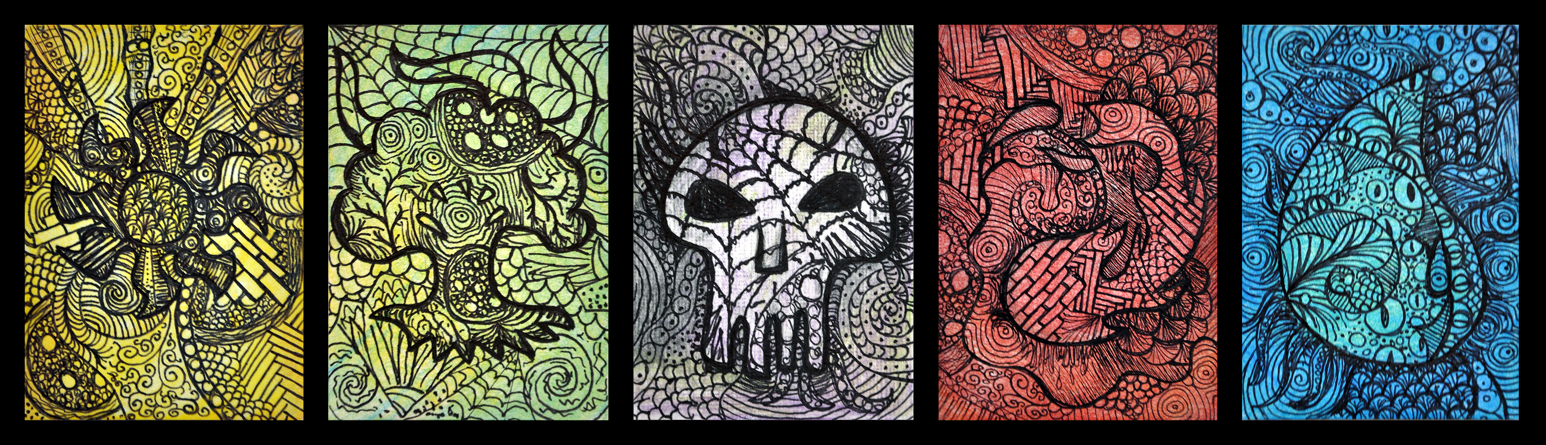 Magic The Gathering Zentanlge Mana Symbol Atcs By Hell0z0mbie On Deviantart