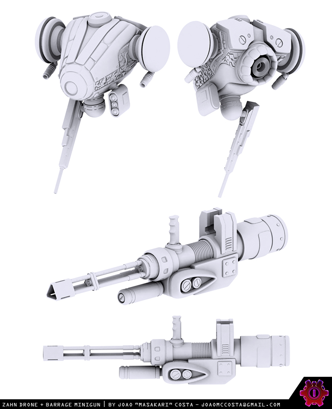 Zahn Drone + Barrage Minigun