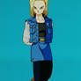 Future Android 18 on Trunk's sword