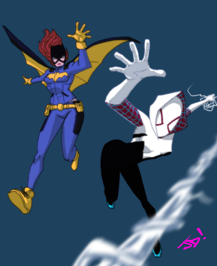 Spider-Gwen-and-Batgirl