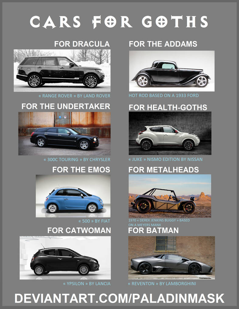 Goth Cars 1 by PaladinMask on DeviantArt