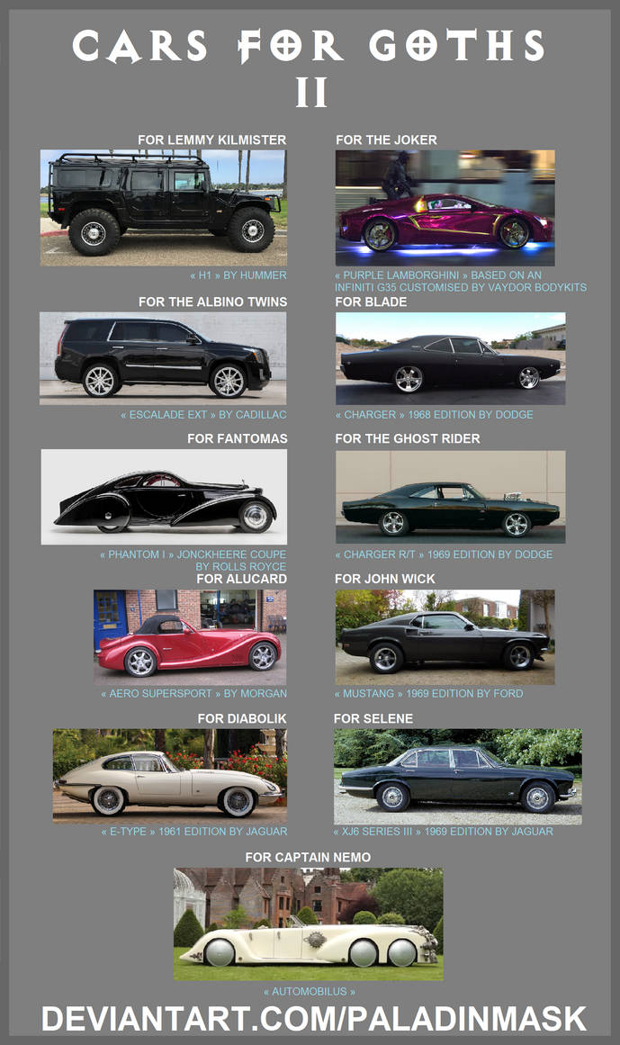 Goth Cars 2 by PaladinMask on DeviantArt