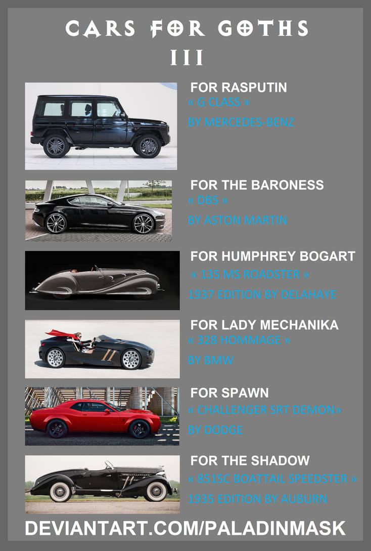 Goth Cars 3 by PaladinMask on DeviantArt