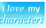I Love my Characters (blue)
